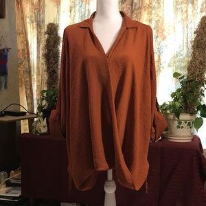 Rust color blouse